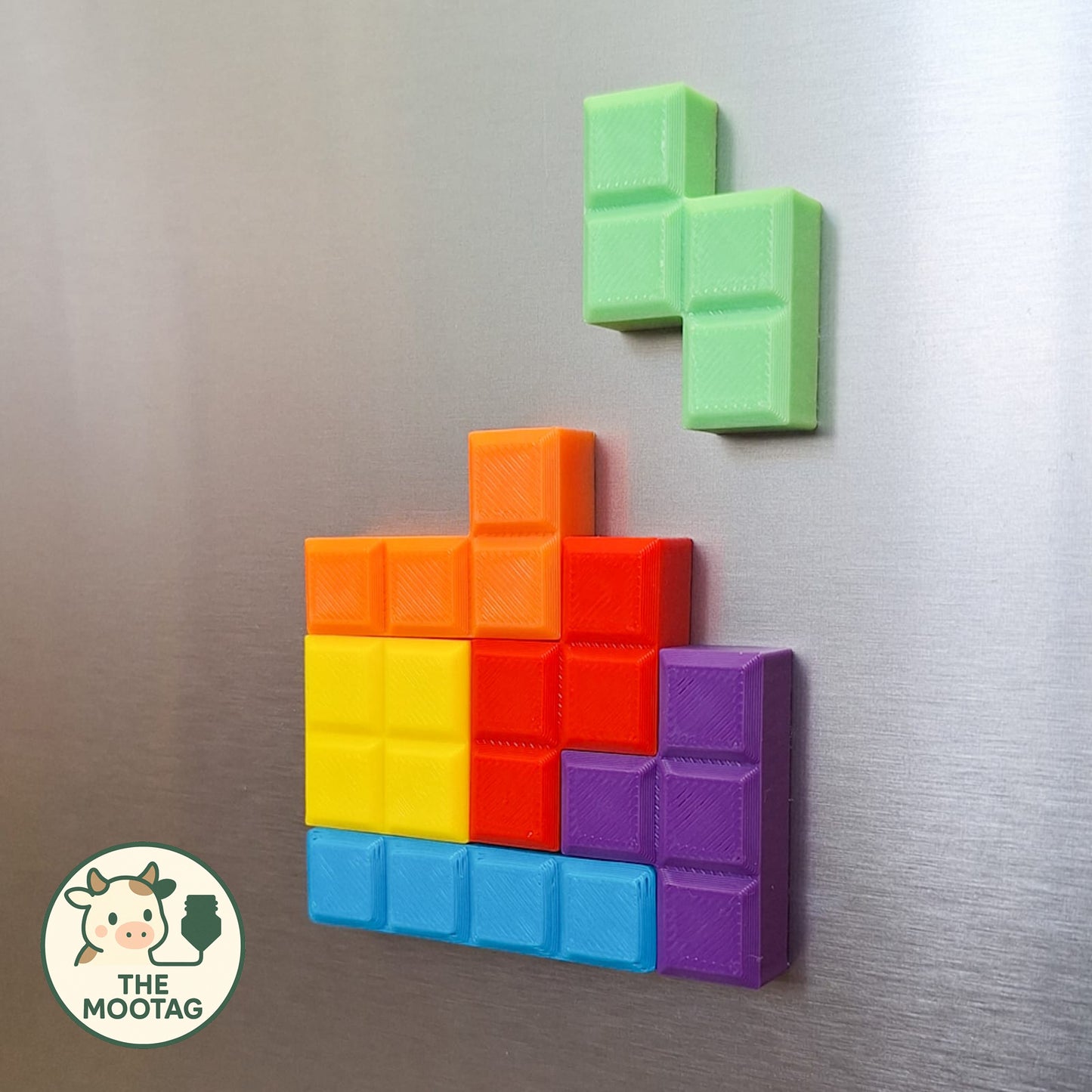 Tetris Game Fridge & Locker Magnets – Retro 80s Puzzle Magnet Set