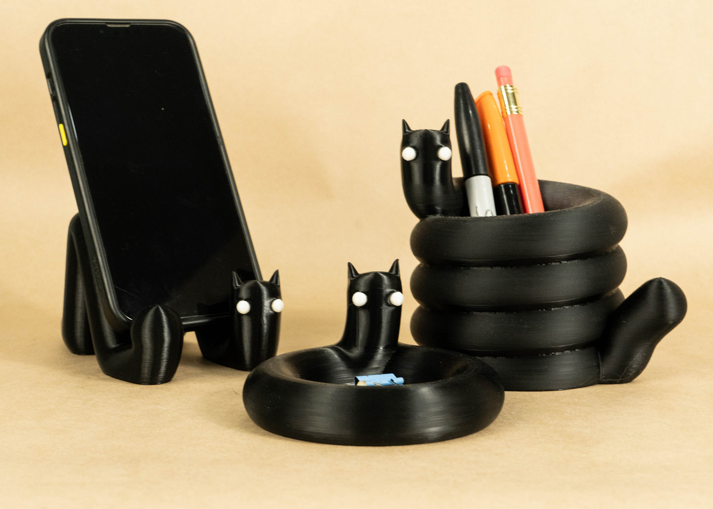 Goth Cat Desk Set