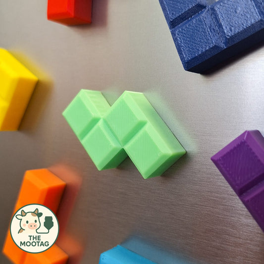 Tetris Game Fridge & Locker Magnets – Retro 80s Puzzle Magnet Set
