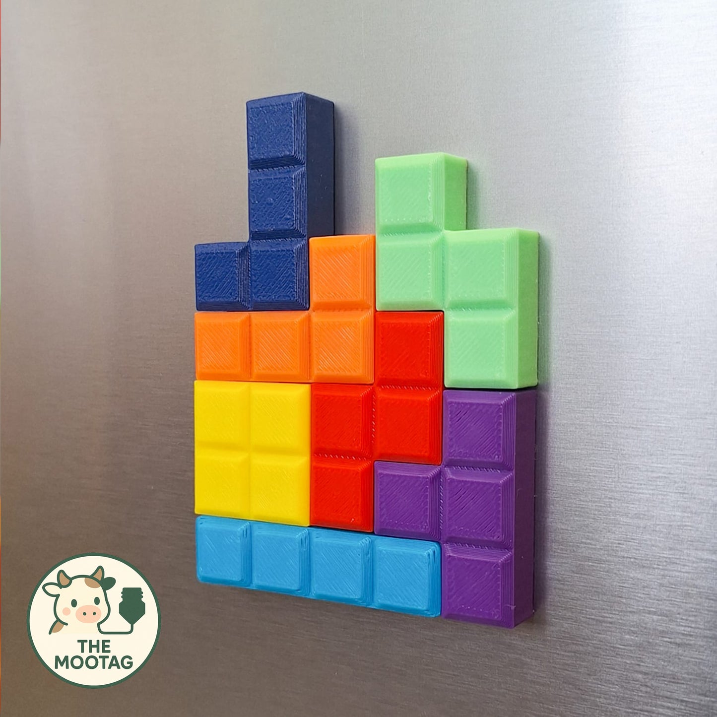 Tetris Game Fridge & Locker Magnets – Retro 80s Puzzle Magnet Set