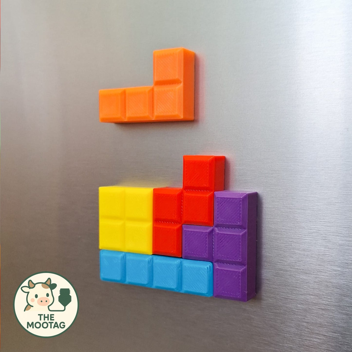 Tetris Game Fridge & Locker Magnets – Retro 80s Puzzle Magnet Set