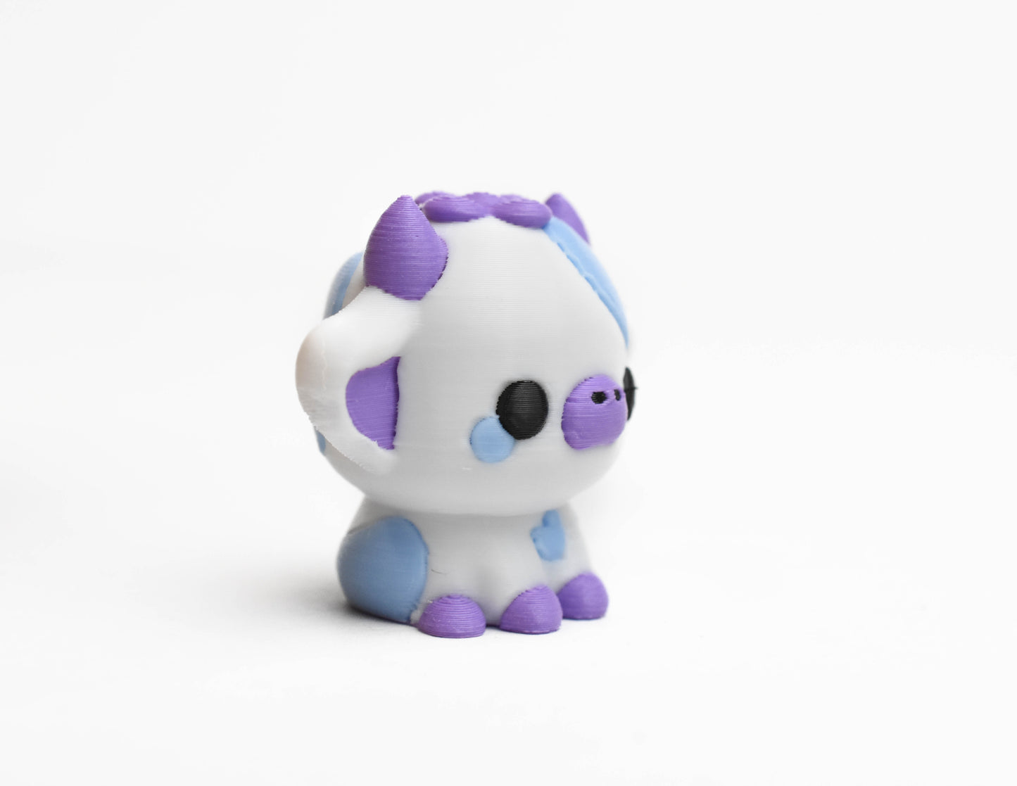 Blueberry Bliss Cow Aesthetic 3D Printed Keychain - Kawaii & Pastel Bag Charm🫐🐮💜🔑