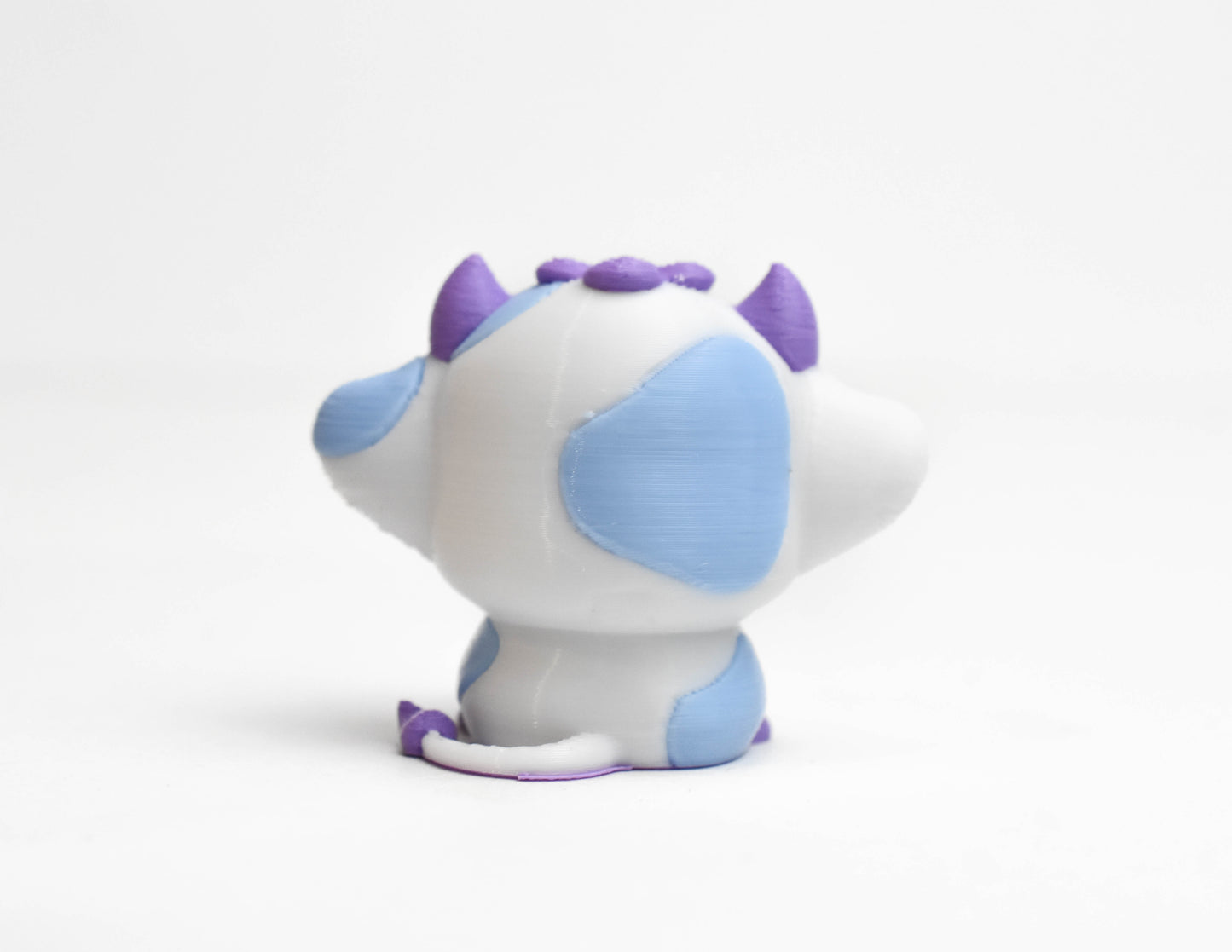 Blueberry Bliss Cow Aesthetic 3D Printed Keychain - Kawaii & Pastel Bag Charm🫐🐮💜🔑