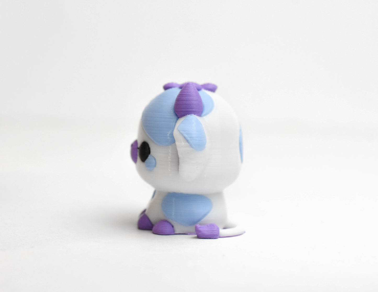 Blueberry Bliss Cow Aesthetic 3D Printed Keychain - Kawaii & Pastel Bag Charm🫐🐮💜🔑