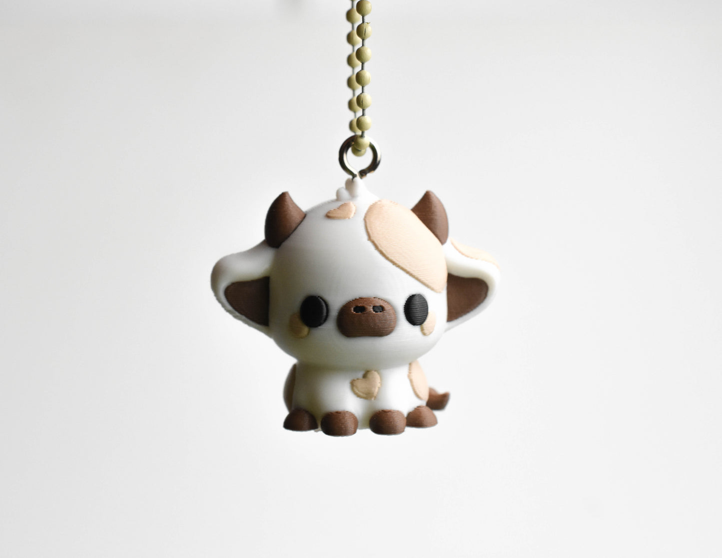 Chocolate Milk Cow Aesthetic 3D Printed Keychain - Kawaii & Cute Bag Charm 🍫🥛🐮🔑