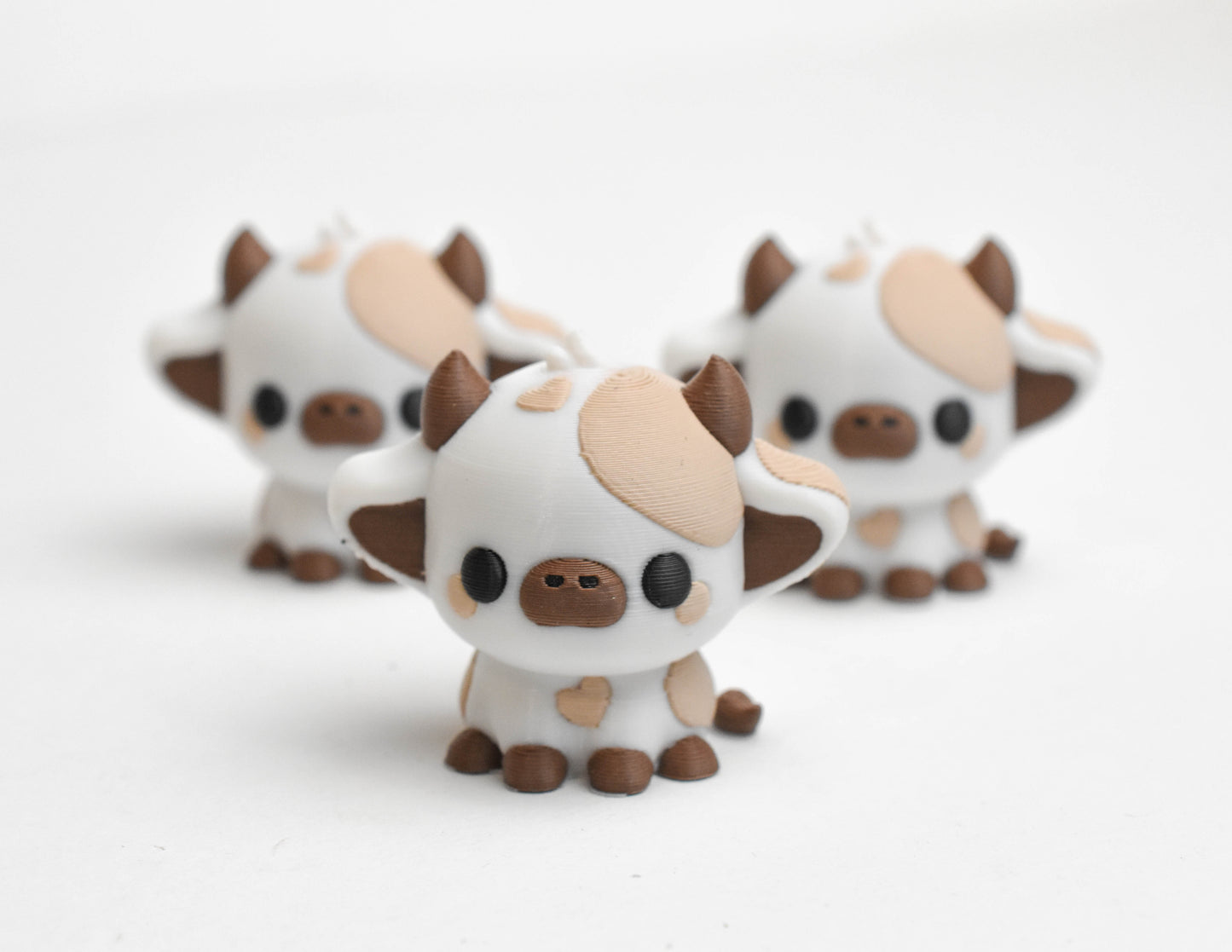 Chocolate Milk Cow Aesthetic 3D Printed Keychain - Kawaii & Cute Bag Charm 🍫🥛🐮🔑