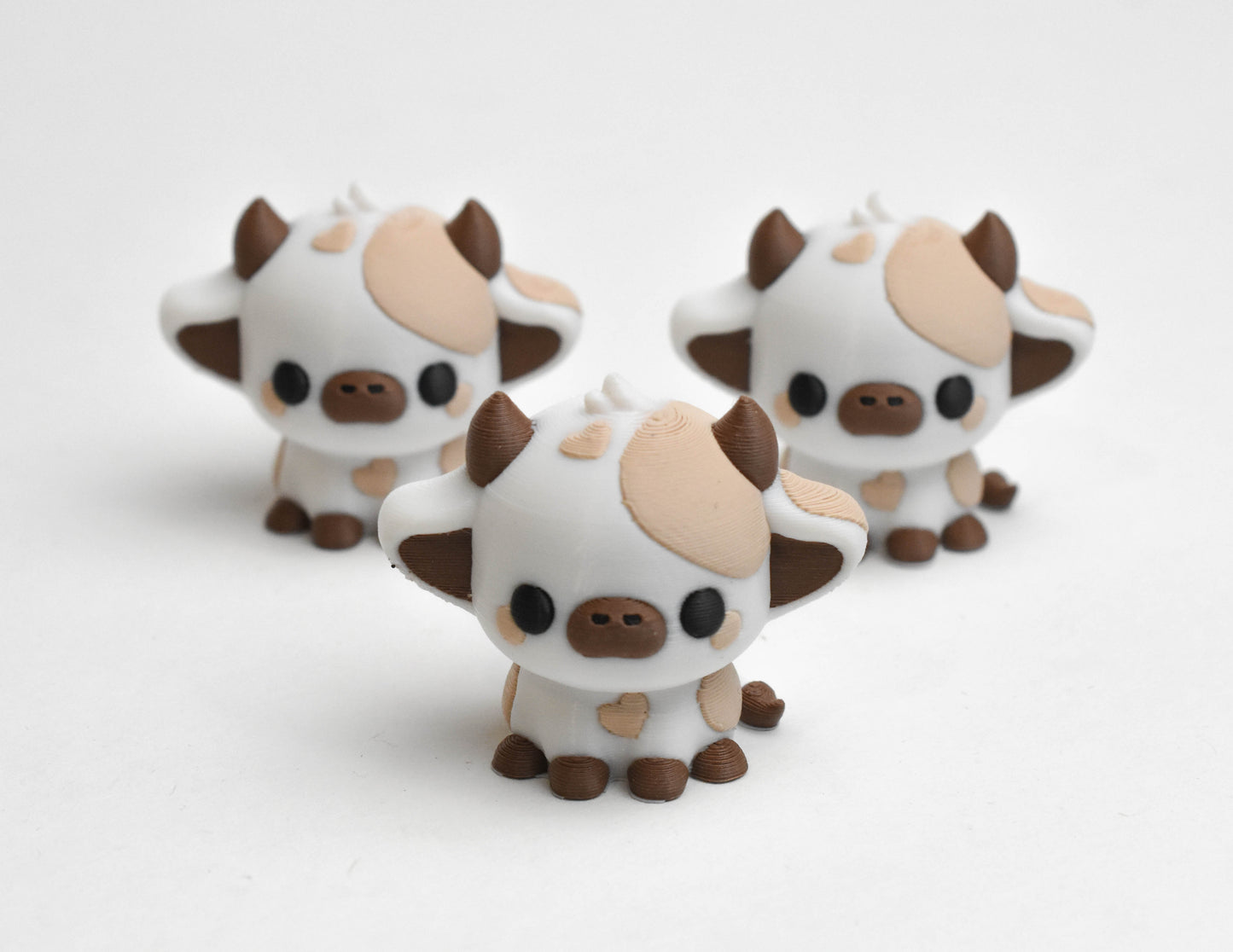 Chocolate Milk Cow Aesthetic 3D Printed Keychain - Kawaii & Cute Bag Charm 🍫🥛🐮🔑