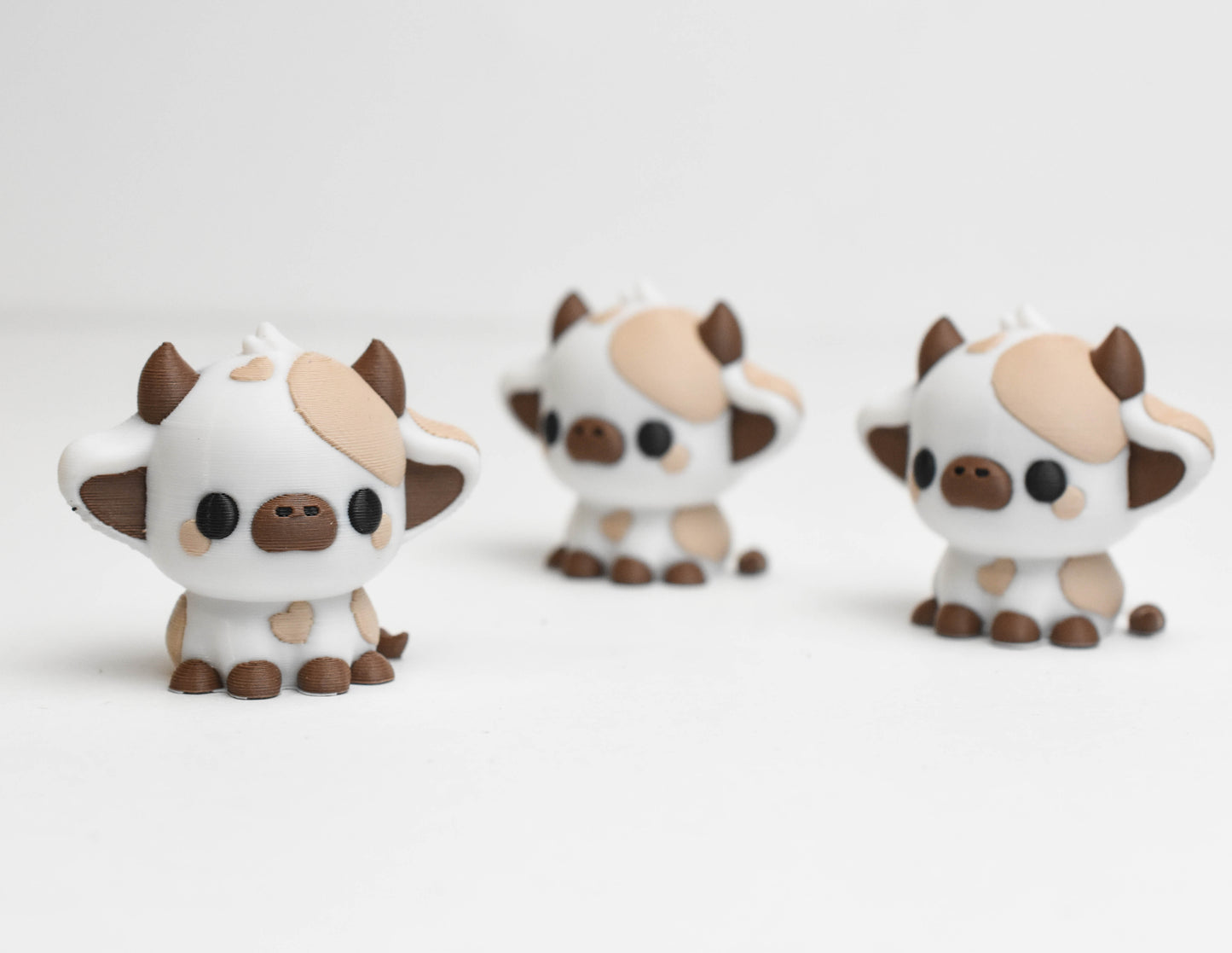 Chocolate Milk Cow Aesthetic 3D Printed Keychain - Kawaii & Cute Bag Charm 🍫🥛🐮🔑
