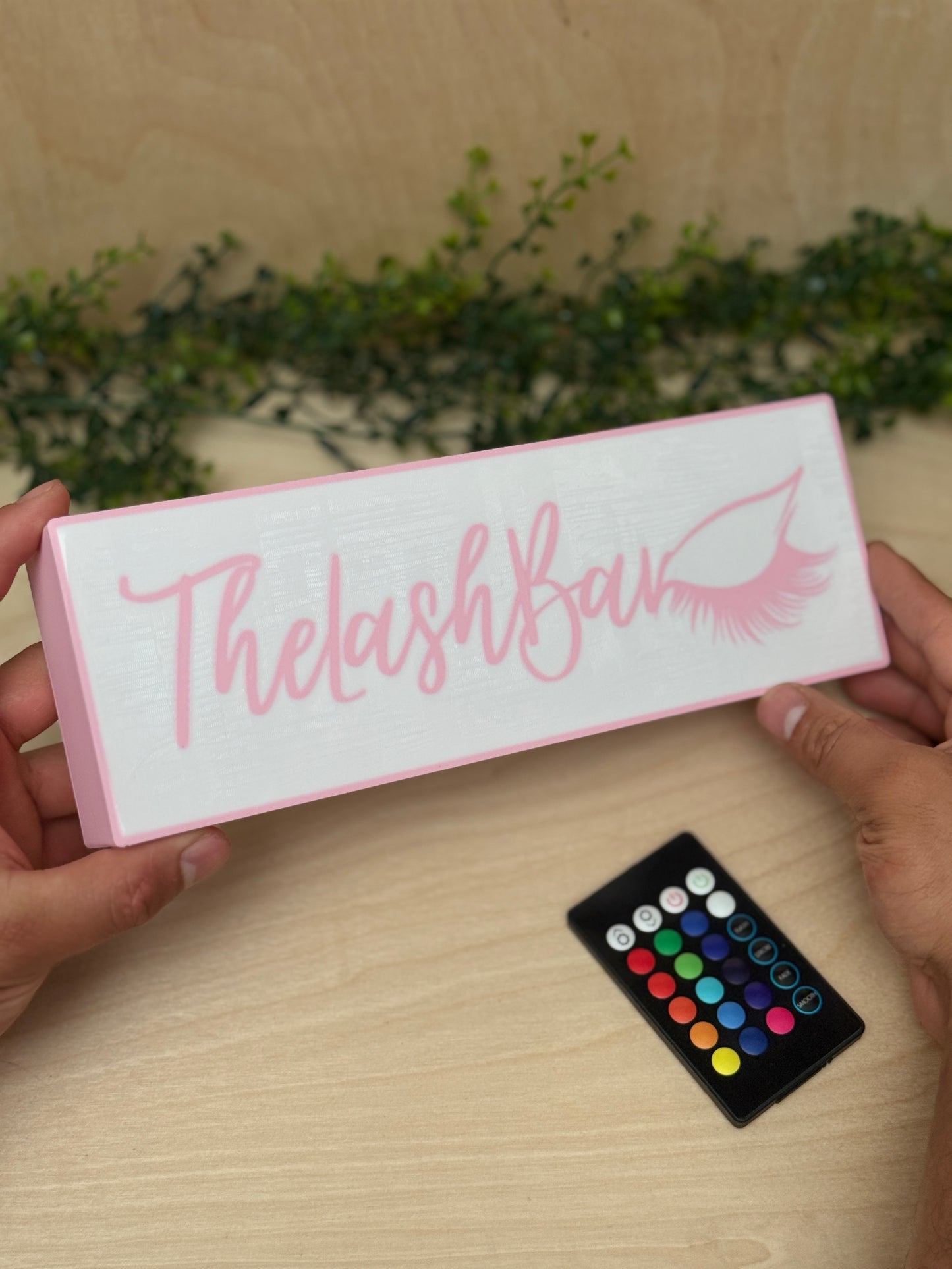 Custom LED Name Lamp – Personalized Business Light Box with Remote (3D Printed)