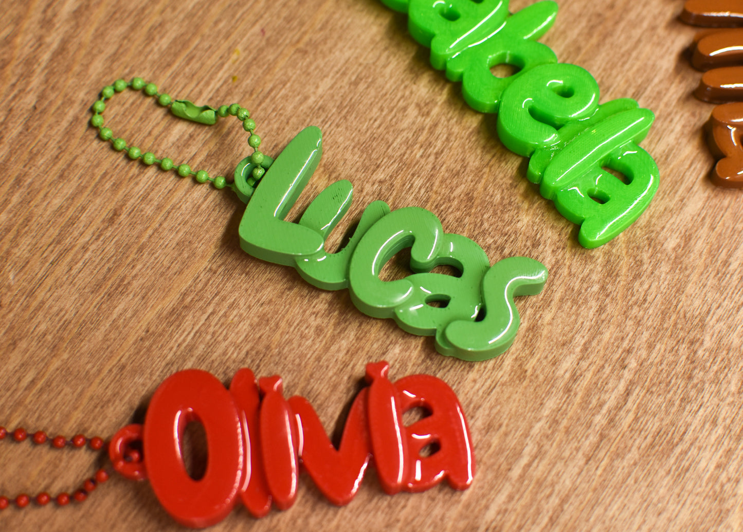 Personalised 3D Printed Name Keychain