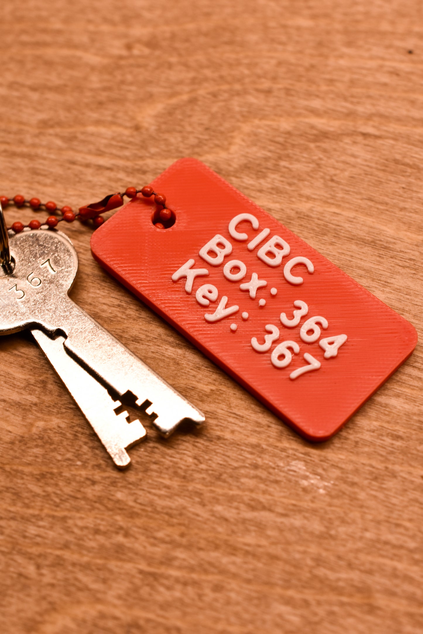 Custom 3D Printed Bank Locker Keychain | Personalized Safety Deposit Box Tag | Heavy Duty Key ID Label | Organization Gift for Businesses