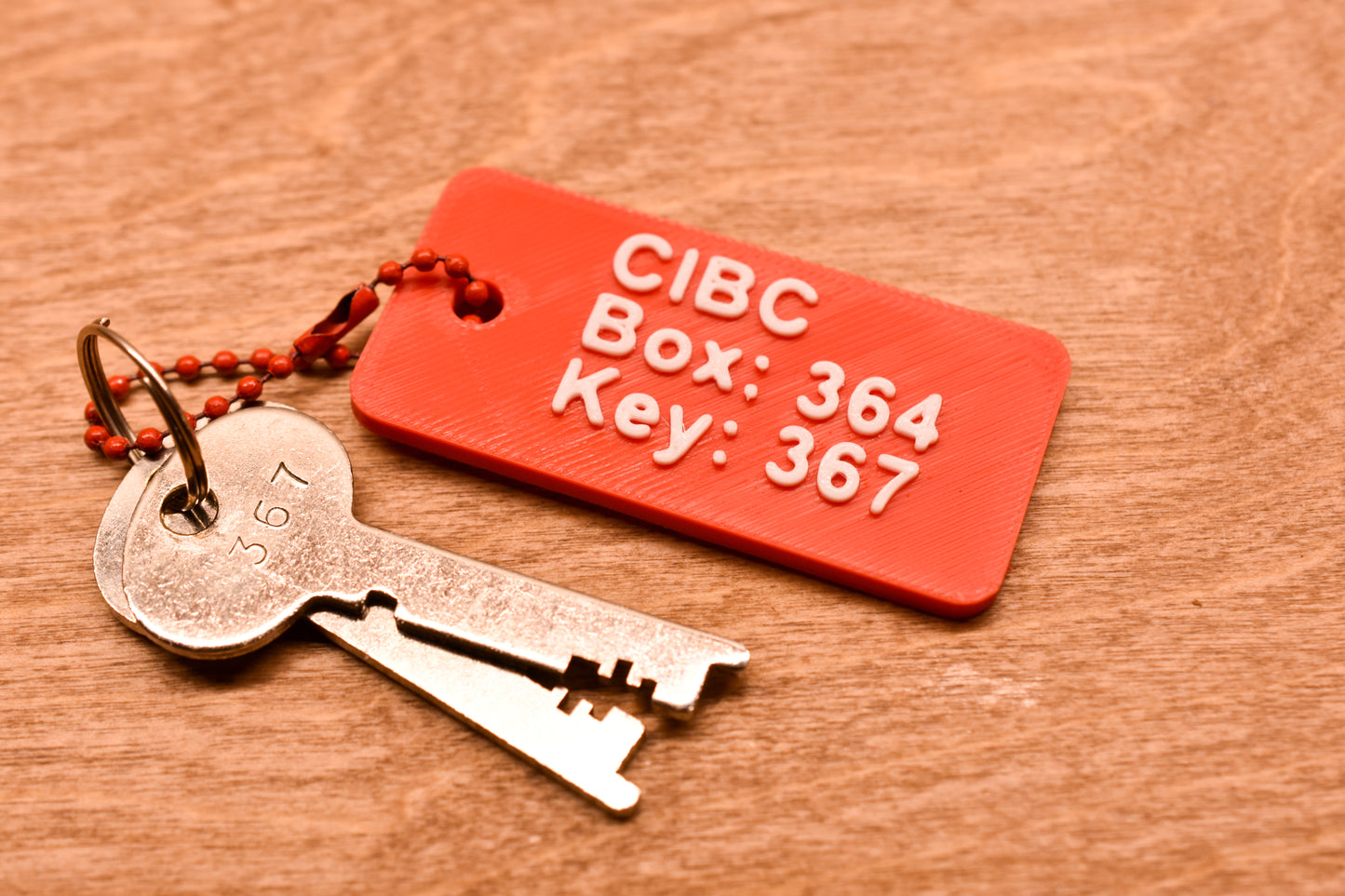 Custom 3D Printed Bank Locker Keychain | Personalized Safety Deposit Box Tag | Heavy Duty Key ID Label | Organization Gift for Businesses