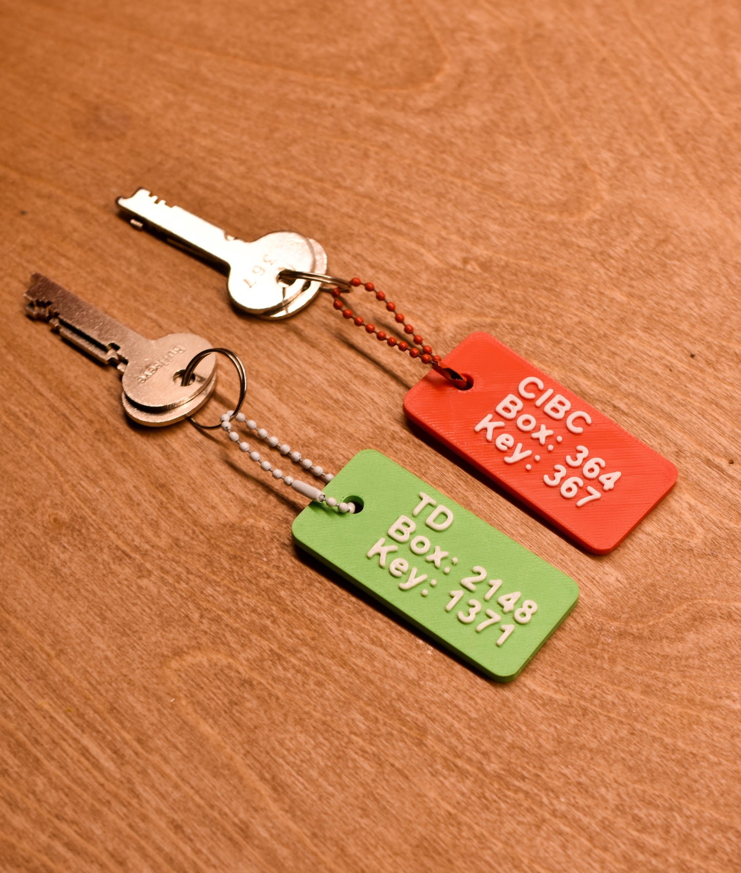 Custom 3D Printed Bank Locker Keychain | Personalized Safety Deposit Box Tag | Heavy Duty Key ID Label | Organization Gift for Businesses