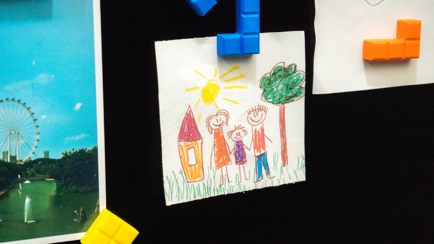 Tetris Game Fridge & Locker Magnets – Retro 80s Puzzle Magnet Set