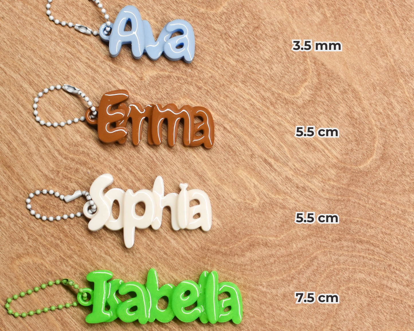 Personalised 3D Printed Name Keychain