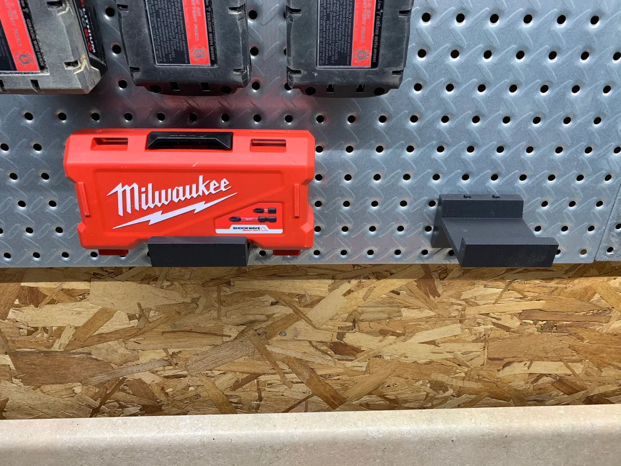 Universal Drill Holder, Peg Board Organizer, Milwaukee Compatible, Workbench Organization, Drill Bit Case Holder, Peg Board Accessories, Tool Storage, DIY Workshop, Garage Organization, Milwaukee Tool Holder.